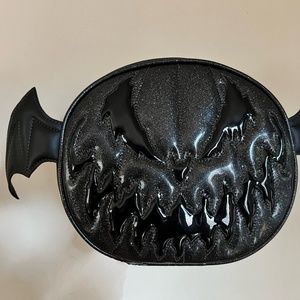 Love Pain and Stitches Bad Company Bat Wings Black Handcrafted Purse New Bag